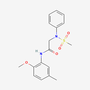 molecular formula C17H20N2O4S B5871288 N~1~-(2-methoxy-5-methylphenyl)-N~2~-(methylsulfonyl)-N~2~-phenylglycinamide 
