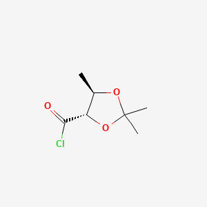 molecular formula C7H11ClO3 B587129 (4S,5R)-2,2,5-Trimethyl-1,3-dioxolane-4-carbonyl chloride CAS No. 155322-89-7