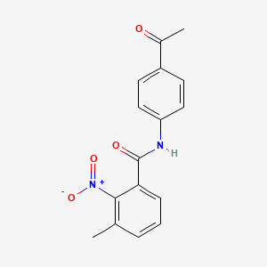 N-(4-acetylphenyl)-3-methyl-2-nitrobenzamide