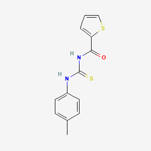 molecular formula C13H12N2OS2 B5871297 N-{[(4-methylphenyl)amino]carbonothioyl}-2-thiophenecarboxamide 