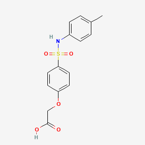 molecular formula C15H15NO5S B5871309 (4-{[(4-methylphenyl)amino]sulfonyl}phenoxy)acetic acid CAS No. 94252-38-7