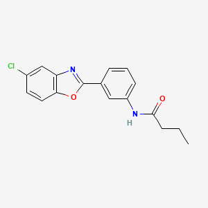 molecular formula C17H15ClN2O2 B5871314 N-[3-(5-chloro-1,3-benzoxazol-2-yl)phenyl]butanamide 