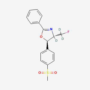 molecular formula C17H16FNO3S B587132 (4S,5R)-4-(Fluoromethyl)-4,5-dihydro-5-[4-(methylsulfonyl)phenyl]-2-phenyloxazole-d3 CAS No. 1246818-78-9