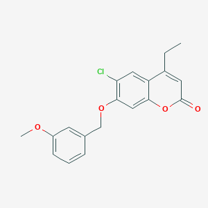 molecular formula C19H17ClO4 B5871342 6-chloro-4-ethyl-7-[(3-methoxybenzyl)oxy]-2H-chromen-2-one 