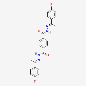 molecular formula C24H20F2N4O2 B5871373 N'~1~,N'~4~-bis[1-(4-fluorophenyl)ethylidene]terephthalohydrazide 