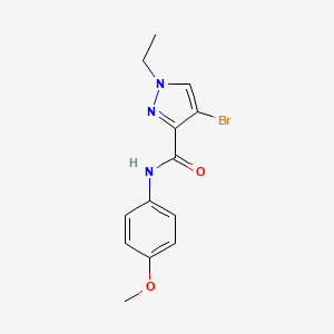 molecular formula C13H14BrN3O2 B5871391 4-bromo-1-ethyl-N-(4-methoxyphenyl)-1H-pyrazole-3-carboxamide 