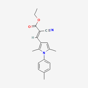 molecular formula C19H20N2O2 B5871396 ethyl 2-cyano-3-[2,5-dimethyl-1-(4-methylphenyl)-1H-pyrrol-3-yl]acrylate 