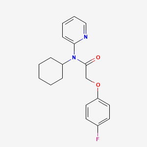 molecular formula C19H21FN2O2 B5871399 N-cyclohexyl-2-(4-fluorophenoxy)-N-2-pyridinylacetamide 