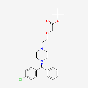 molecular formula C25H33ClN2O3 B587140 tert-Butyl (S)-Cetirizine CAS No. 1276303-81-1