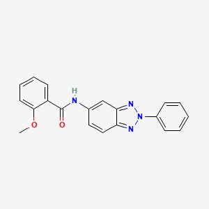 molecular formula C20H16N4O2 B5871402 2-methoxy-N-(2-phenyl-2H-1,2,3-benzotriazol-5-yl)benzamide 