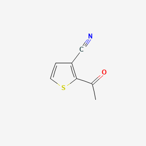 B587141 3-Thiophenecarbonitrile, 2-acetyl- CAS No. 147622-13-7