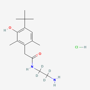 2-Aminoethyl 4-tert-Butyl-2,6-dimethyl-3-hydroxyphenylacetamide-d4 Hydrochloride