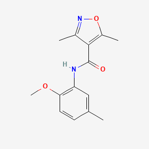molecular formula C14H16N2O3 B5871431 N-(2-methoxy-5-methylphenyl)-3,5-dimethyl-4-isoxazolecarboxamide 