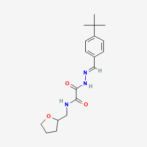molecular formula C18H25N3O3 B5871432 2-[2-(4-tert-butylbenzylidene)hydrazino]-2-oxo-N-(tetrahydro-2-furanylmethyl)acetamide 