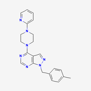 molecular formula C22H23N7 B5871439 1-(4-methylbenzyl)-4-[4-(2-pyridinyl)-1-piperazinyl]-1H-pyrazolo[3,4-d]pyrimidine 