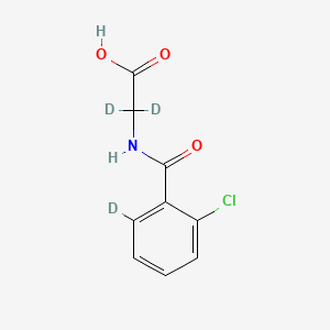 molecular formula C9H8ClNO3 B587144 2-Chloro Hippuric Acid-d3 CAS No. 1794816-82-2