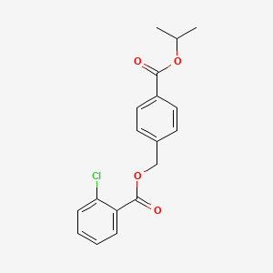 molecular formula C18H17ClO4 B5871441 4-(isopropoxycarbonyl)benzyl 2-chlorobenzoate 
