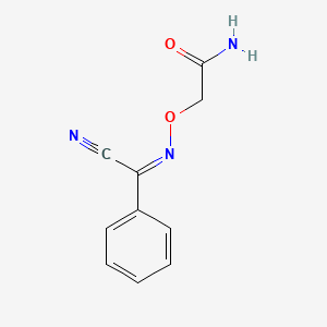 molecular formula C10H9N3O2 B5871446 2-({[cyano(phenyl)methylene]amino}oxy)acetamide 