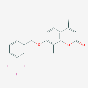 4,8-DIMETHYL-7-{[3-(TRIFLUOROMETHYL)PHENYL]METHOXY}-2H-CHROMEN-2-ONE