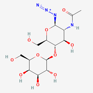molecular formula C14H24N4O10 B587147 2-(乙酰氨基)-2-脱氧-4-O-(β-D-半乳呋喃糖基)-β-D-葡萄糖吡喃糖基叠氮化物 CAS No. 187988-46-1