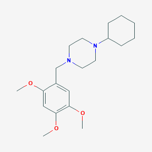 molecular formula C20H32N2O3 B5871502 1-cyclohexyl-4-(2,4,5-trimethoxybenzyl)piperazine 