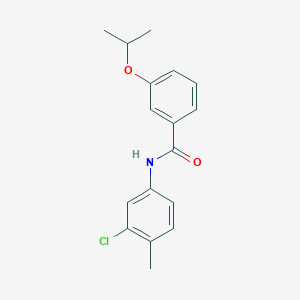 molecular formula C17H18ClNO2 B5871513 N-(3-chloro-4-methylphenyl)-3-isopropoxybenzamide 