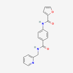 molecular formula C18H15N3O3 B5871515 N-(4-{[(2-pyridinylmethyl)amino]carbonyl}phenyl)-2-furamide 