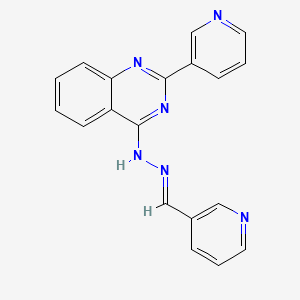 molecular formula C19H14N6 B5871519 nicotinaldehyde [2-(3-pyridinyl)-4-quinazolinyl]hydrazone 