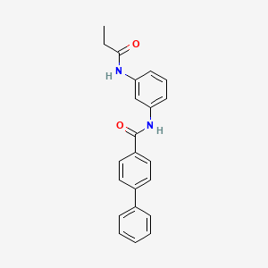 molecular formula C22H20N2O2 B5871534 N-[3-(propionylamino)phenyl]-4-biphenylcarboxamide 