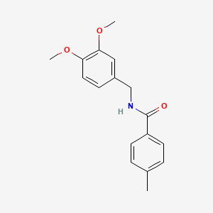 molecular formula C17H19NO3 B5871559 N-(3,4-dimethoxybenzyl)-4-methylbenzamide 