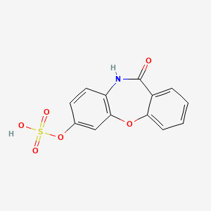 molecular formula C13H9NO6S B587158 7-(Sulfooxy)dibenz[b,f][1,4]oxazepin-11(10H)-one CAS No. 88373-20-0
