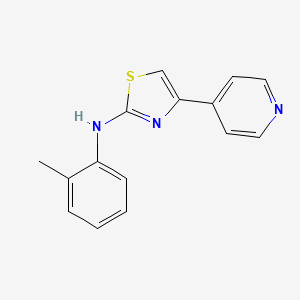 N-(2-methylphenyl)-4-(4-pyridinyl)-1,3-thiazol-2-amine