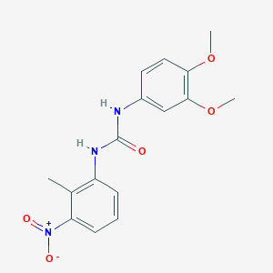 molecular formula C16H17N3O5 B5871604 N-(3,4-dimethoxyphenyl)-N'-(2-methyl-3-nitrophenyl)urea 