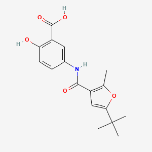 molecular formula C17H19NO5 B5871608 5-[(5-tert-butyl-2-methyl-3-furoyl)amino]-2-hydroxybenzoic acid 