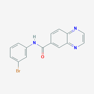 molecular formula C15H10BrN3O B5871617 N-(3-bromophenyl)-6-quinoxalinecarboxamide 