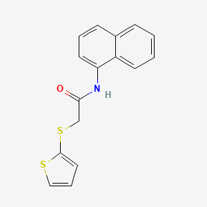 molecular formula C16H13NOS2 B5871619 N-1-naphthyl-2-(2-thienylthio)acetamide 