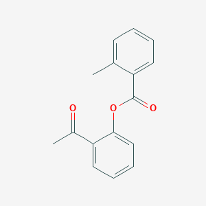 molecular formula C16H14O3 B5871631 2-acetylphenyl 2-methylbenzoate 