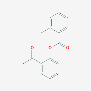 molecular formula C16H14O3 B5871631 2-乙酰基苯基 2-甲基苯甲酸酯 