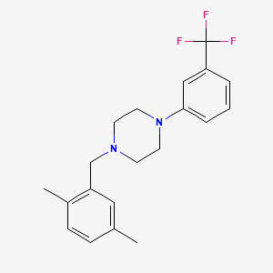 molecular formula C20H23F3N2 B5871640 1-(2,5-dimethylbenzyl)-4-[3-(trifluoromethyl)phenyl]piperazine 