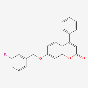 molecular formula C22H15FO3 B5871672 7-[(3-fluorobenzyl)oxy]-4-phenyl-2H-chromen-2-one 