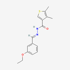 molecular formula C16H18N2O2S B5871679 N'-(3-ethoxybenzylidene)-4,5-dimethyl-3-thiophenecarbohydrazide 
