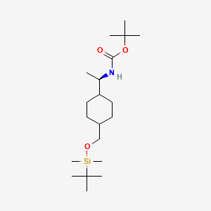 molecular formula C20H41NO3Si B587169 (R)-N-Boc-1-[4-(tert-butyldimethylsilyloxymethyl)cyclohexyl]ethan-1-amine CAS No. 672314-58-8