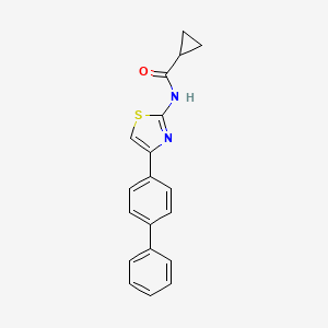 molecular formula C19H16N2OS B5871713 N-[4-(4-biphenylyl)-1,3-thiazol-2-yl]cyclopropanecarboxamide 