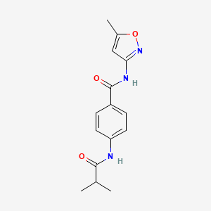 molecular formula C15H17N3O3 B5871715 4-(isobutyrylamino)-N-(5-methyl-3-isoxazolyl)benzamide 