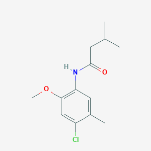 molecular formula C13H18ClNO2 B5871737 N-(4-chloro-2-methoxy-5-methylphenyl)-3-methylbutanamide 