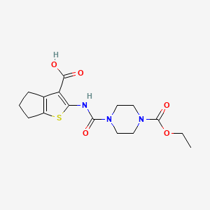 2-({[4-(ethoxycarbonyl)-1-piperazinyl]carbonyl}amino)-5,6-dihydro-4H-cyclopenta[b]thiophene-3-carboxylic acid