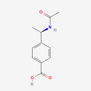 molecular formula C11H13NO3 B587175 4-[(1R)-1-(乙酰氨基)乙基]苯甲酸 CAS No. 859163-61-4
