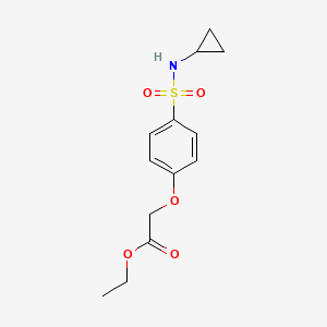 molecular formula C13H17NO5S B5871753 ethyl {4-[(cyclopropylamino)sulfonyl]phenoxy}acetate 