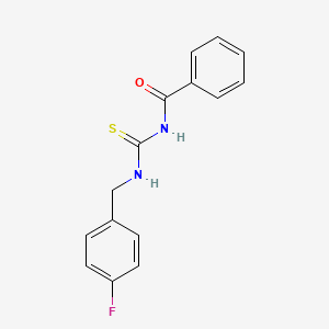 molecular formula C15H13FN2OS B5871755 N-{[(4-fluorobenzyl)amino]carbonothioyl}benzamide 