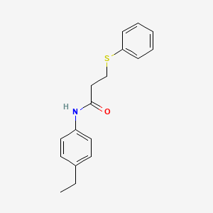 N-(4-ethylphenyl)-3-(phenylthio)propanamide